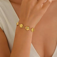 Seashell Gold Plated Bracelet - Anti Tarnish Scallop Shell Jewelry for Women