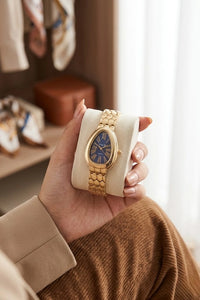 Moncheri Royal Blue Dial Serpent Watch - Premium Anti-Tarnish Gold Plated