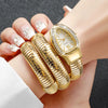 Serpentine Gold Wrap Watch - Anti-Tarnish & 18K Gold Plated