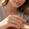 Baguette Crystal Adjustable Silver Fashion Ring