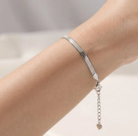 Silver Snake Chain Bracelet | Minimalist Sleek Design