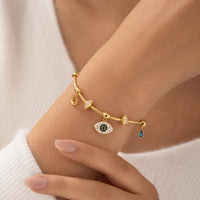 Evil Eye Charm Bracelet - Anti-Tarnish Gold Plated | Women's Jewelry