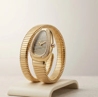 Elegant Serpent Design Anti-Tarnish Gold Plated Watch - Premium Wristwear for Her