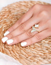 Mermaid Tail Crystal Adjustable Ring - High-Quality Gold Fashion Jewelry