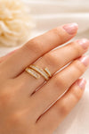 Adjustable Gold Wrap Baguette Ring - Korean Fashion Jewelry