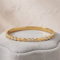 Crystal Studded Anti Tarnish Bangle Bracelet for Women