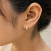 Pave Zirconia Anti Tarnish Gold Plated Earrings | Korean Style Mini Hoops