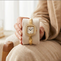 Elegant  Square Anti-Tarnish Gold Plated Watch for Women