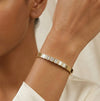 Baguette Stone Anti-Tarnish Gold-Plated Bracelet - Elegant Daily Wear Bangle