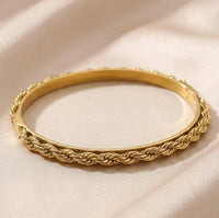 Twisted Rope Bangle Bracelet - Anti Tarnish Fashion Jewelry