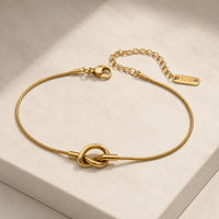Infinity Knot Gold Plated Bracelet - Anti Tarnish Everyday Wear