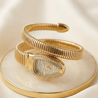 Serpenti Inspired Anti-Tarnish Gold Plated Wrap Watch