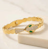 Serpent Head Anti-Tarnish Gold-Plated Bracelet