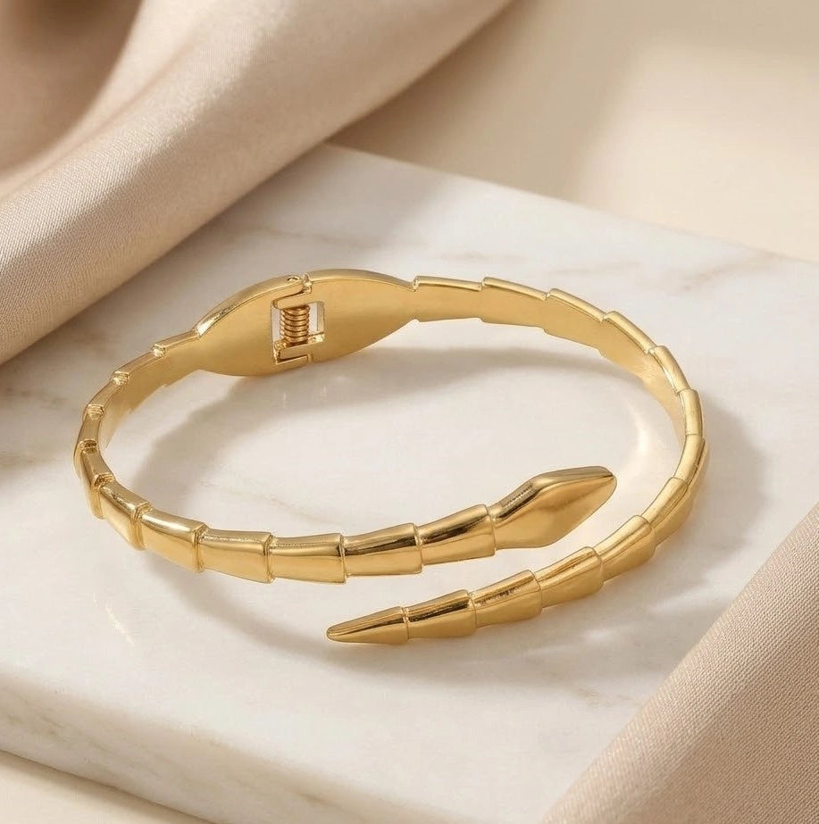 Snake Wrap Anti Tarnish Gold Plated Bracelet