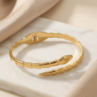 Snake Wrap Anti Tarnish Gold Plated Bracelet