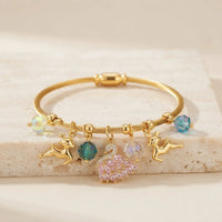 Enchanted Swan Charm Bracelet - Anti Tarnish Gold Plated