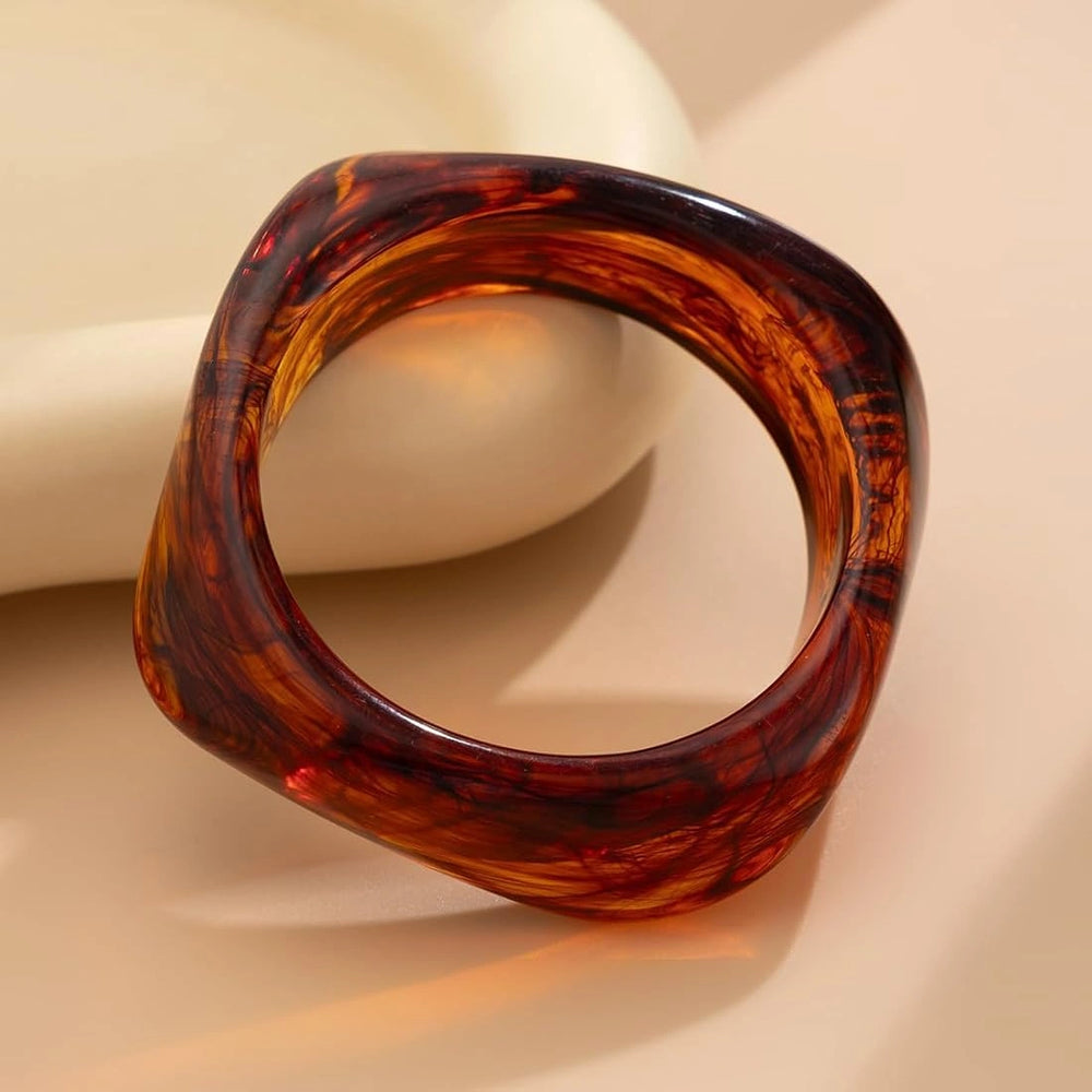 chunky-tortoiseshell-resin-bangle-statement-bracelet