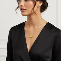 Geometric Fan Bar Pendant Necklace | Anti-Tarnish Gold Plated | Minimalist Korean Style