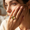 Vintage Glass Evil Eye Statement Ring - High Quality Fashion Jewelry