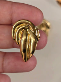 Twisted Knot Gold Plated Stud Earrings - Anti-Tarnish & Waterproof Statement Jewelry