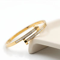 Divine Aura Gold Plated Bracelet Stack - Set of 3