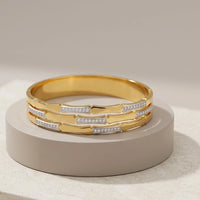 3-Piece Anti-Tarnish Gold Plated Infinity & Crystal Bracelet Combo