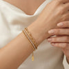 Triple Layer Mixed Chain Anti Tarnish Gold Plated Bracelet