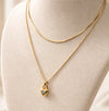 Layered Heart Lock Pendant Necklace | Anti-Tarnish Gold Plated