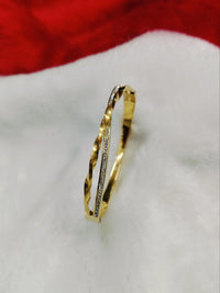 Twisted Crystal Anti-Tarnish Gold Plated Bracelet