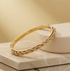 Twisted Rope Bangle Bracelet - Anti Tarnish Fashion Jewelry