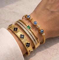 The Ultimate IT-Girl Bracelet Stack - 3 Piece Gold-Plated Combo
