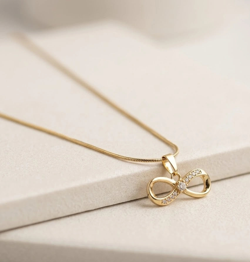 Infinity Pendant Necklace - Anti Tarnish Gold-Plated Everyday Wear