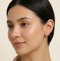 Crystal Triple Claw Stud Earrings | High Quality Fashion Jewelry