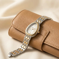 Serpentine Teardrop Two-Tone Watch | Anti-Tarnish Gold Plated | Moncheri Jewels