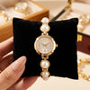 Vintage Coquette Pearl Strap Watch - Anti-Tarnish Gold Plated