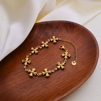 Gothic Cross Anti-Tarnish Gold Plated Bracelet