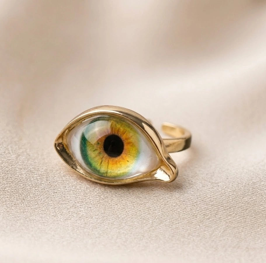Vintage Glass Evil Eye Statement Ring - High Quality Fashion Jewelry