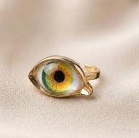 Vintage Glass Evil Eye Statement Ring - High Quality Fashion Jewelry