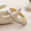 Floral Enamel Bangle in Pastel Blue | Vintage Bracelet