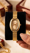 Vintage Oval Watch for Women - Anti-Tarnish Gold Plated