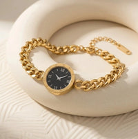 Vintage Chain Link Watch Bracelet - Anti-Tarnish Gold Plated ( Dummy Watch )