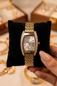 Classic Vintage Roman Dial Gold Plated Watch | Anti-Tarnish