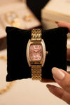 Vintage Rose Dial Watch - 18K Gold Plated Anti-Tarnish Watch