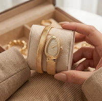 Serpenti Inspired Anti-Tarnish Gold Plated Wrap Watch