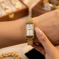Classic Rectangular Vintage Watch - Anti-Tarnish Gold Plated