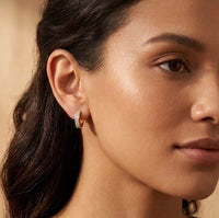 Sparkling Thick Huggie Earrings - Premium Anti Tarnish