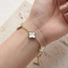 White Clover Motif Bracelet - Anti-Tarnish Daily Wear Fashion Jewelry