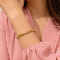 Lumina Crystal Studded Anti-Tarnish Gold Plated Bracelet for Women