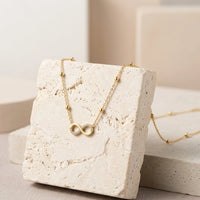 Infinity Charm Anti-Tarnish Gold-Plated Necklace