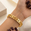 Floral Cutout Anti-Tarnish Gold Plated Bracelet ( baby size )
